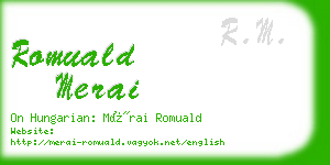romuald merai business card
